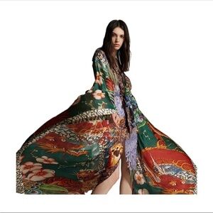 👉 Women’s Dragon Phoenix Beach Cover-Up Kimono Dectinsign Cardigan One Size